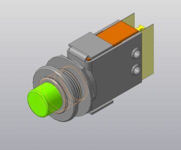 3D модель Переключатель ПКн105.2-2 В ТАФЛ.642135.004 ТУ