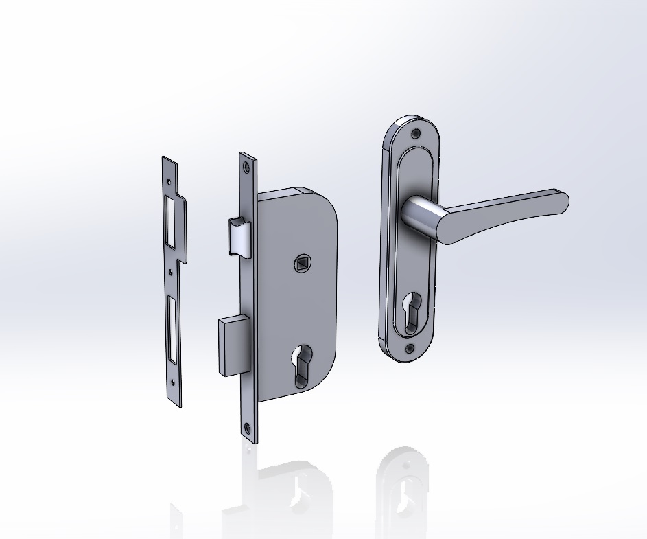 3D модель Модель замка врезного Punto LOCKSET16.CRONA.4070-1