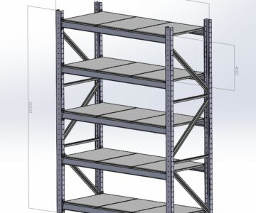 3D модель Стеллаж металлический сборный