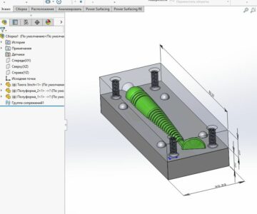 3D модель Модель литейной матрица силиконовой приманки Тиога 3inch (+модель приманки)