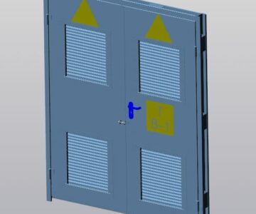 3D модель Ворота трансформаторного отсека электрической подстанции