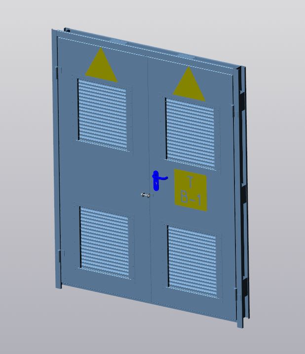 3D модель Ворота трансформаторного отсека электрической подстанции