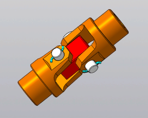 3D модель Универсальная муфта шарнирная 140-1-50-1-УЗ ГОСТ 5147-97