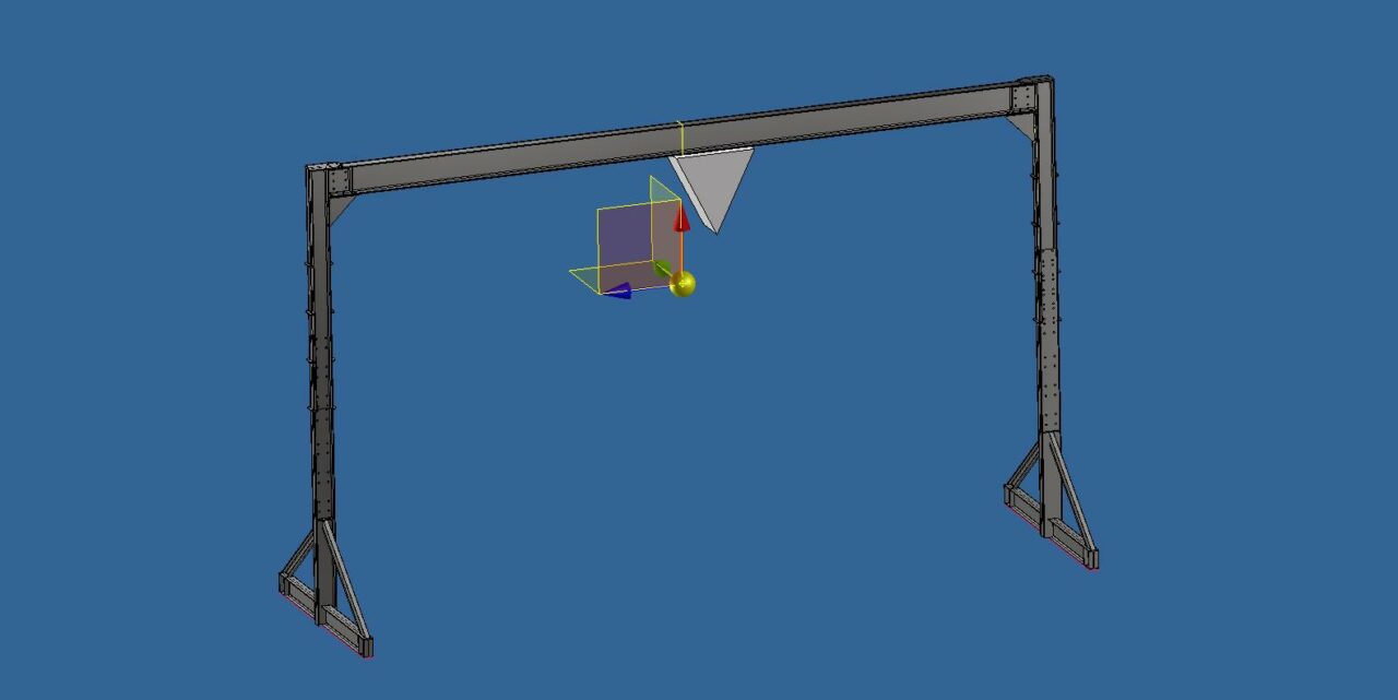 3D модель Металлоконструкция на передвижную кран-балку 2т