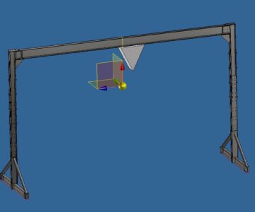 3D модель Металлоконструкция на передвижную кран-балку 2т