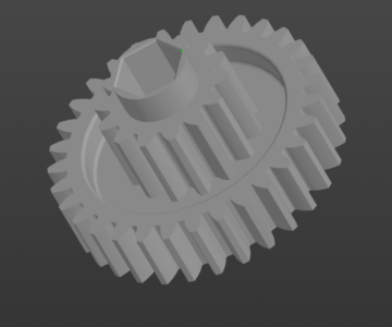 3D модель Шестерня для Fellowes PS60C-2 Shredder 14 31 Tooth Final Stage Hex Drive Gear