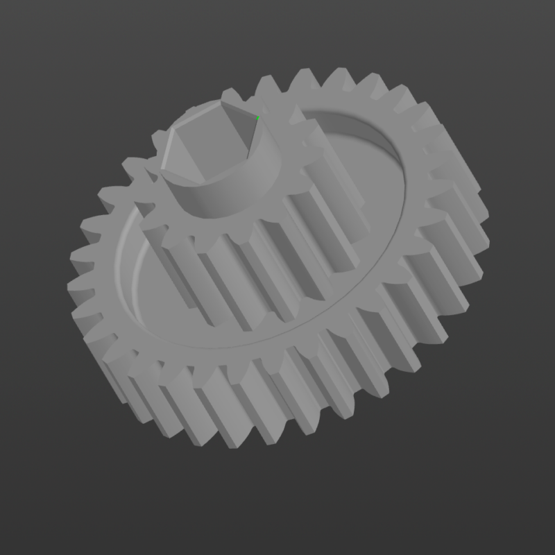 3D модель Шестерня для Fellowes PS60C-2 Shredder 14 31 Tooth Final Stage Hex Drive Gear