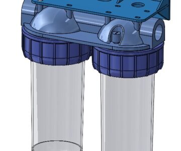 3D модель Корпус магистрального фильтра 2 колбы
