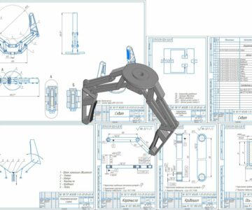 3D модель Разработка мехатронного двупалого схвата для ПР М20П.40.01