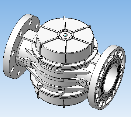 3D модель Газовый фильтр Серии FM 6bar DN80