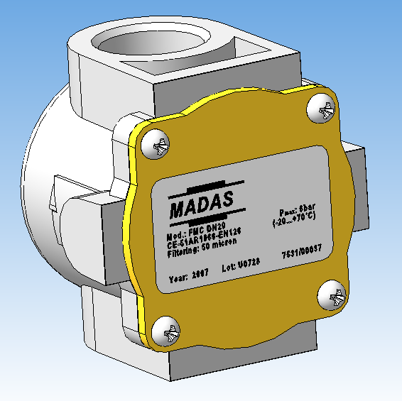 3D модель Газовый фильтр MADAS Серии FMС 6bar DN20