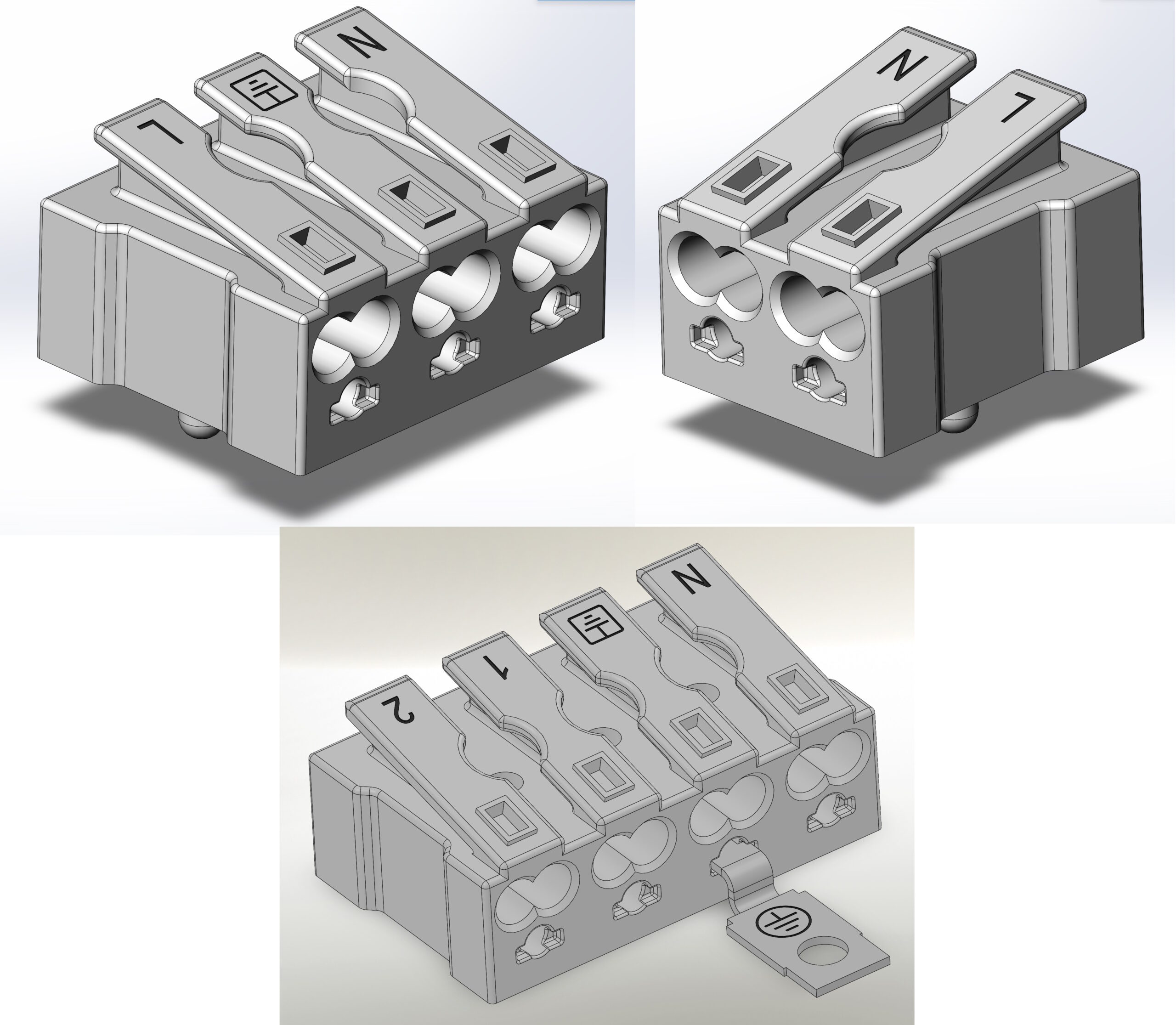 3D модель Клеммы IEK UKZ 2P, 3P, 4P