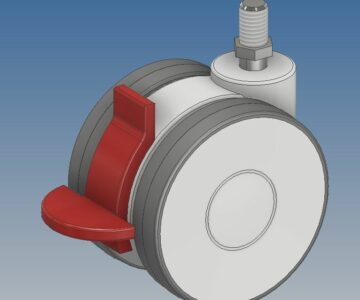 3D модель Колесная опора Tente 75