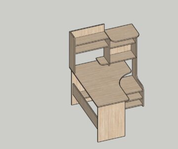 3D модель Компьютерный стол 1250х1156х776 мм