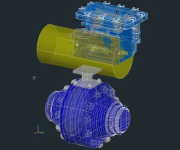 3D модель Модель шарового крана "Тяжпромарматура" с ЭПУУ, под приварку 11лс660п1