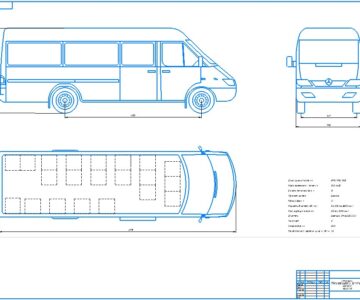 Чертеж Мерседес Бенц Спринтер ГЧ