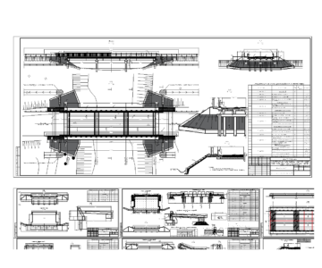 Чертеж Капремонт моста через канал длиной 26 м раздел КБ
