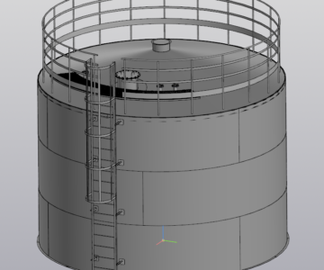 3D модель Емкость РВС 150 м/куб.