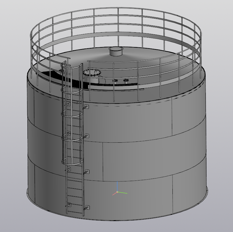 3D модель Емкость РВС 150 м/куб.