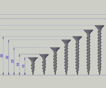 3D модель Саморез гипрок-дерево, оксидированный 3,5х16-55