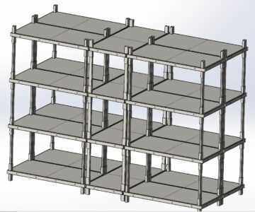 3D модель Стеллаж модульный для складирования и хранения изделий из металла