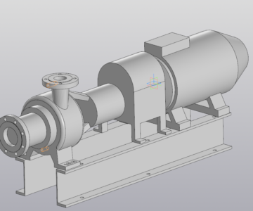 3D модель Насосный агрегат СМ 100-65-250-2 (габаритная модель)