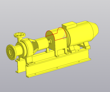 3D модель Насосный агрегат СМ 125-100-250-4 (габаритная модель)