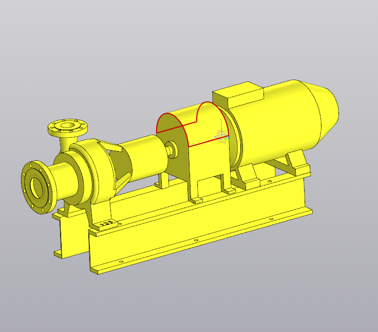 3D модель Насосный агрегат СМ 125-100-250-4 (габаритная модель)