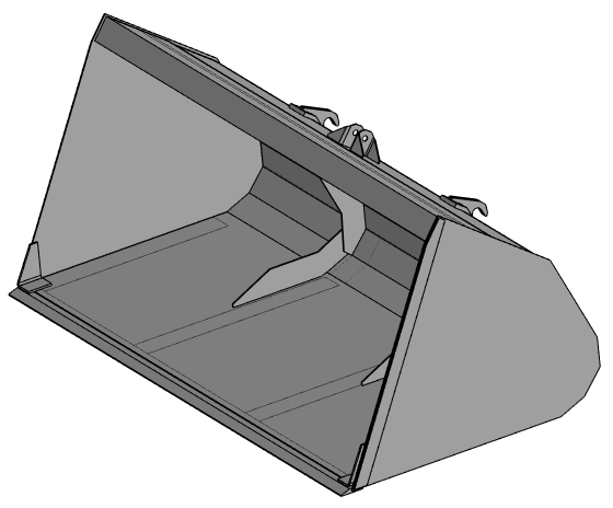 3D модель 3D модель быстросъемного ковша V=1,5 м3