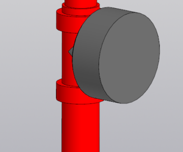 3D модель Датчик давления АИР-10L (габаритная модель)