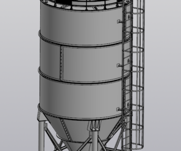 3D модель Силос сборный 53 м3