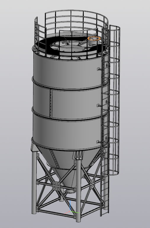 3D модель Силос сборный 53 м3