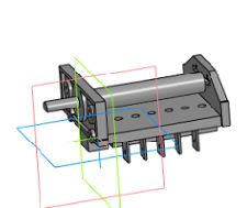 3D модель Роторный 4-х поз. переключатель EB856-402