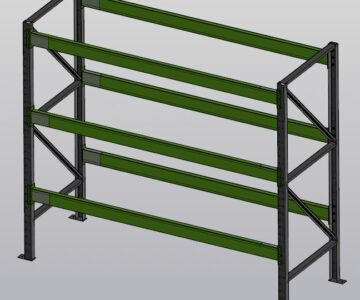3D модель Стеллаж для европоддона 1045х2862х2500