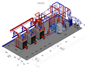 3D модель Раздел Технологические решения котельной 1200кВт