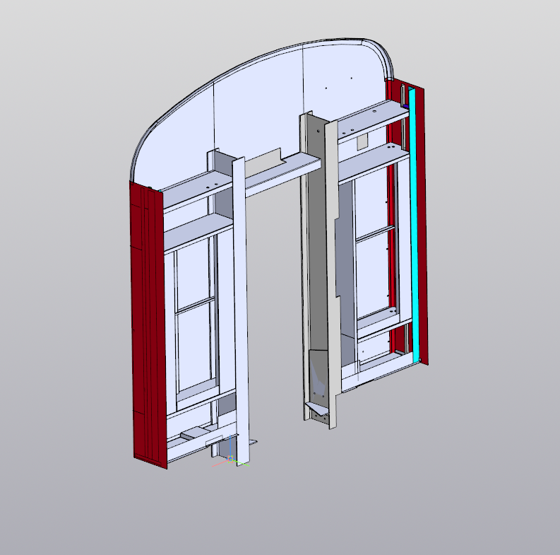 3D модель 3D модель торцевой стенки пассажирского вагона мод.61-931