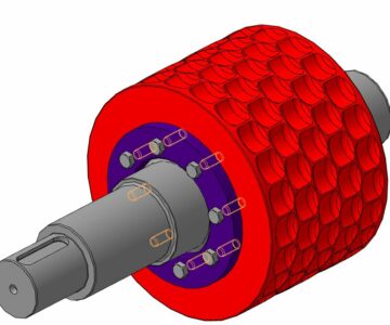 3D модель Валок для прессования угольных брикетов малый диаметром 400 мм