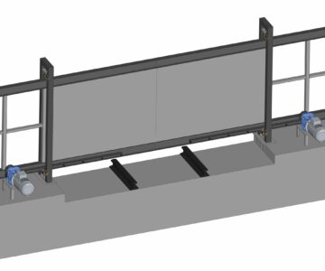 3D модель Ворота раздвижные производственные для ЖД проездов