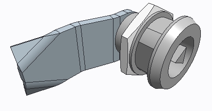 3D модель Замок-защелка под трёхгранный ключ IP54 22-25/44, IEK