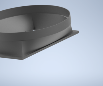 3D модель Патрубок-переходник с диаметра 315 мм на 282х172 мм
