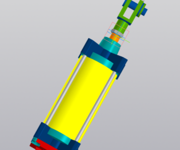 3D модель Пневмоцилиндр TLP-PC63X400SC