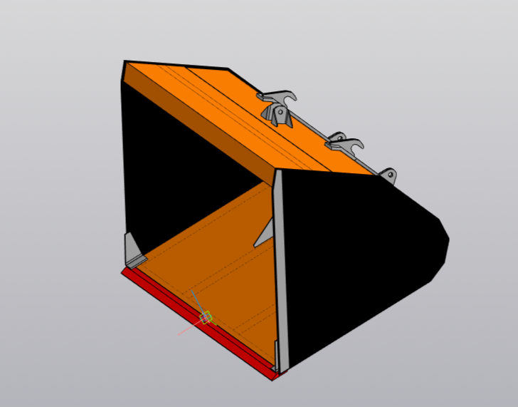 3D модель Ковш экскаватора- 0,065 м3