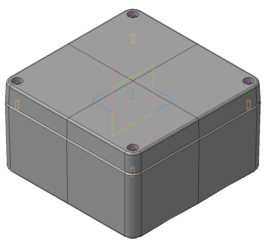 3D модель Корпус Aluminium Junction box 160 x 160 x 91