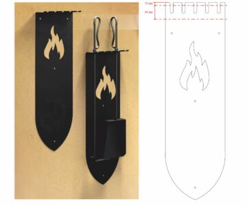 Чертеж Держатель каминных принадлежностей