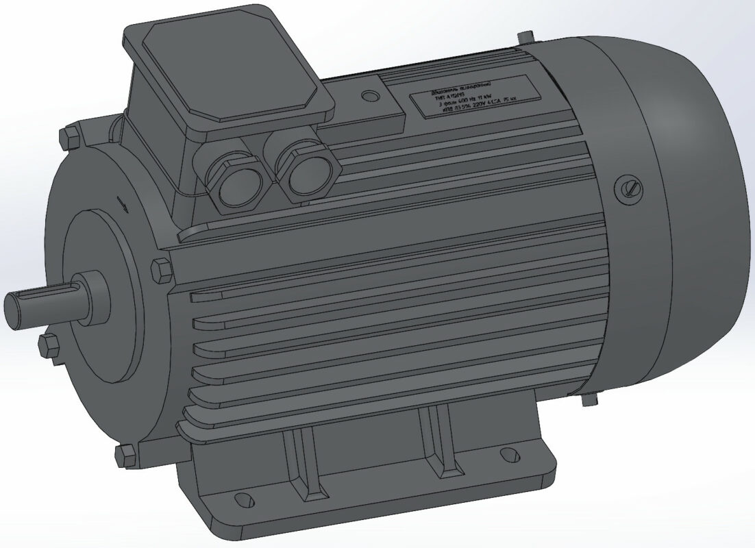 3D модель Электродвигатель А112М8