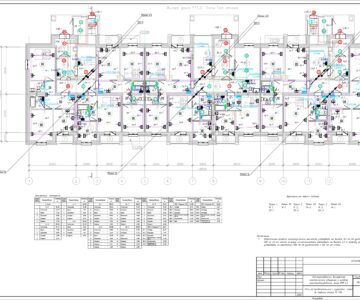 Чертеж Рабочий проект внутреннего электроснабжения пятиэтажного жилого дома