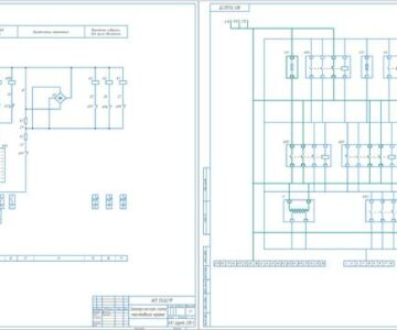 Чертеж Электрооборудование и работа электрической схемы мостового крана 10 тонн