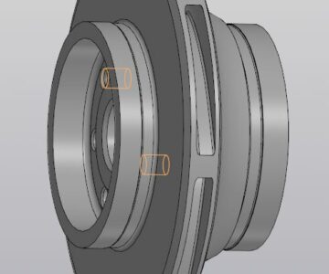 3D модель Модель рабочего колеса №1 центробежного двустороннего насоса типа Д 1600-90