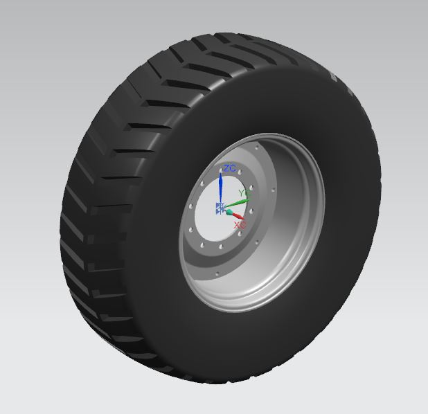 3D модель 3d модель переднего колеса 16,9R28 (для с/х трактора)