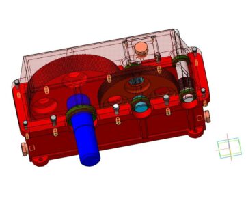 3D модель Редуктор цилиндрический одноступенчатый u=12